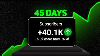 40,000 Subscribers In Just 45 Days ( How I Did It )