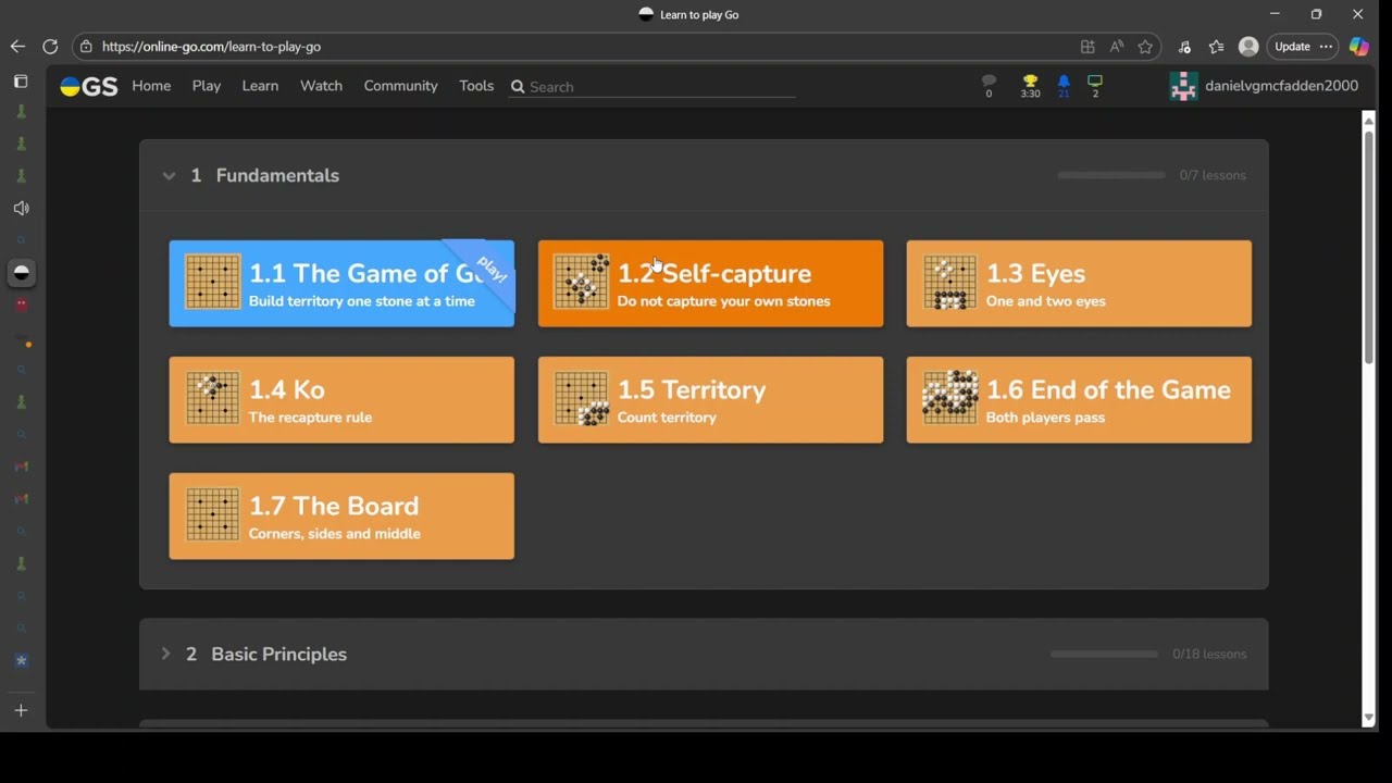 Advanced Chess Player tries Go: 2