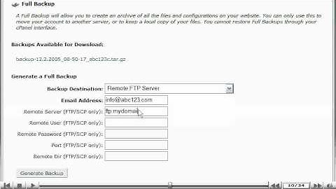 Cpanel Video Tutorial - cpanel-x3-backup