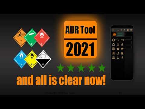 ADR Tool 2021 Dangerous Goods (video manual for v.1.3.6)