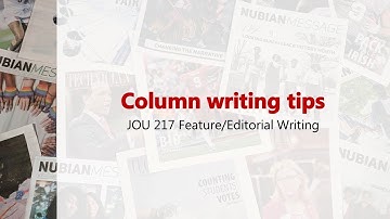 Column writing tips