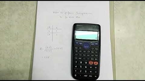 Interpolation on CASIO FX-82ES PLUS