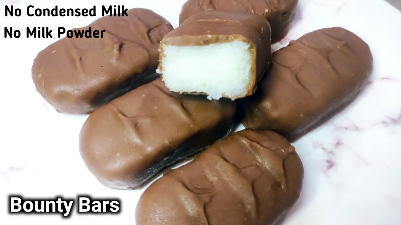 Easy Homemade Bounty Bar for kids without condensed milk How to make
