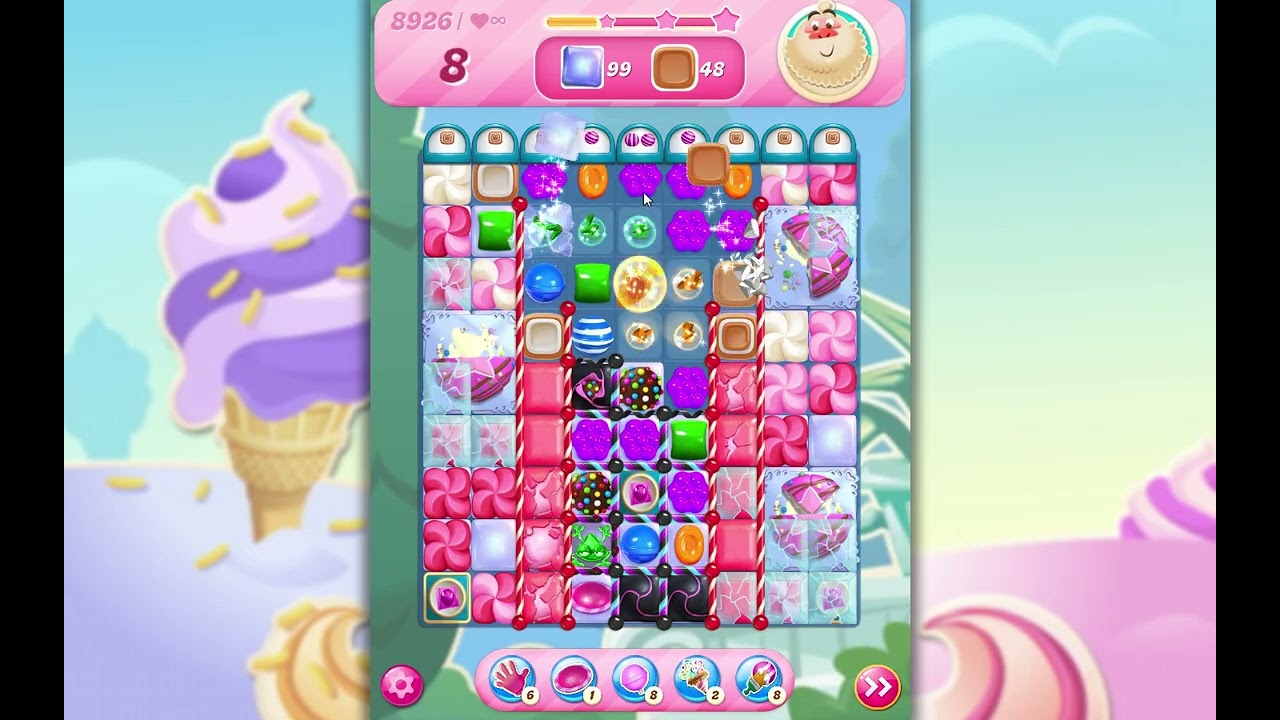 Candy Crush Saga Level 8926 - YouTube