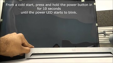 Factory Reset Sx80 endpoint