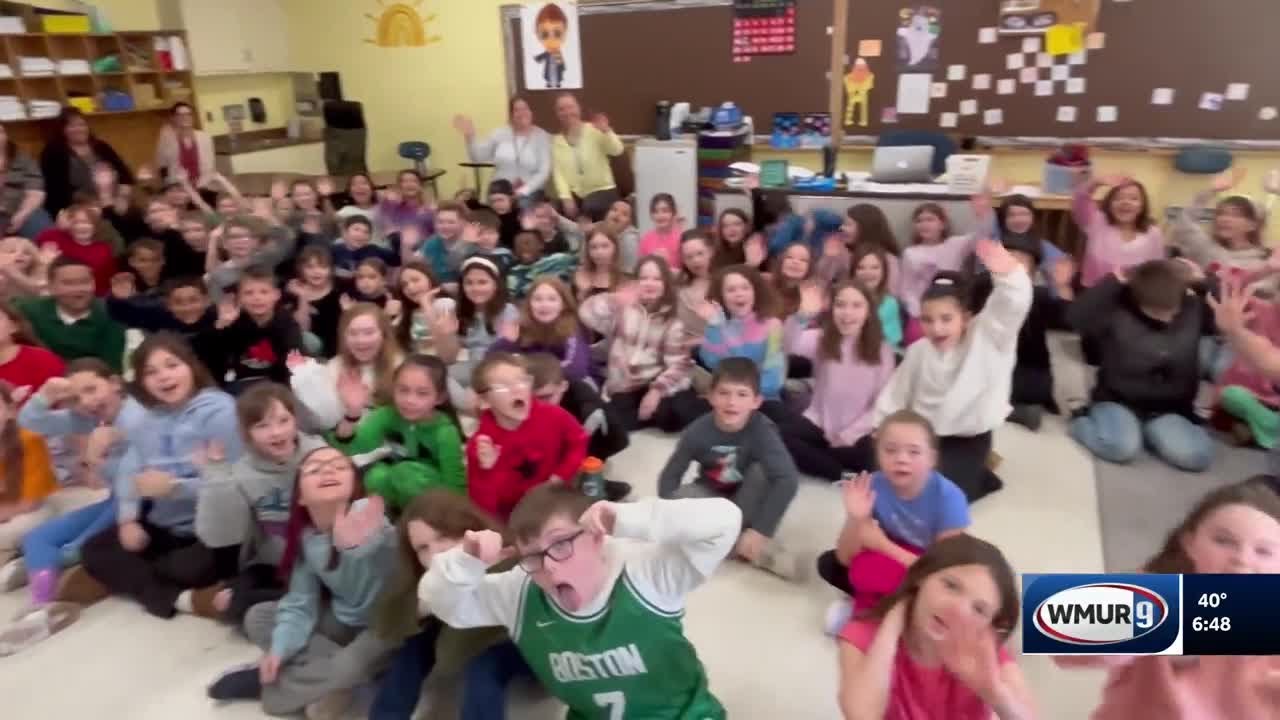 WMUR'S Kevin Skarupa visits East Derry Memorial Elementary - YouTube