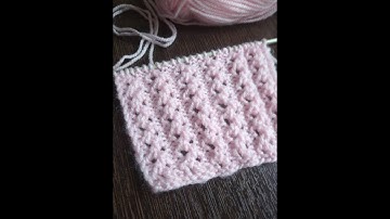 МК ажурный узор спицами. openwork pattern with knitting needles.