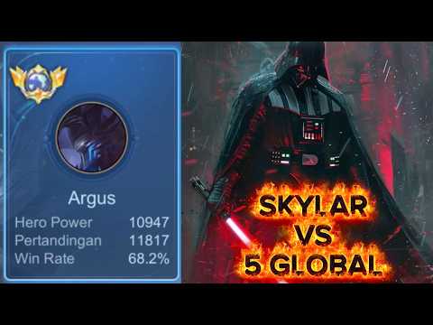 Skylar pake hero sampah argus gold lane nabrak 5 global di rank