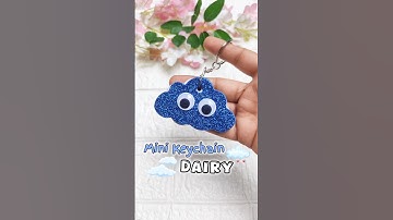 Mini Keychain Diary💙✨ #shorts #ytshorts   #diy #craft #miniaturedecor  #diy notebook #howtomake #art