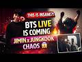 BTS LIVE AUFTRITT KOMMT JIMIN JUNGKOOK CHAOS IST AUSGELASSEN