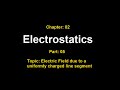 Electric field due to a uniformly charged line segment