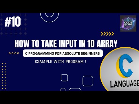 c tutorial #10  : How to Take Input in 1D Array in C | Array Input in C for Beginners (Urdu / Hindi)