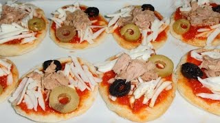 Mini Pizza - طريقة تحضير الميني بيتزا فى المنزل خطوة بخطوة