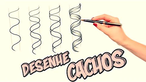 Como desenhar um cabelo cacheado simples?