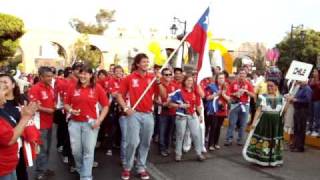 ISDE 2010 Morelia Michoacán. Selección Chilena popular grito Ceachei-Mineros de Chile.