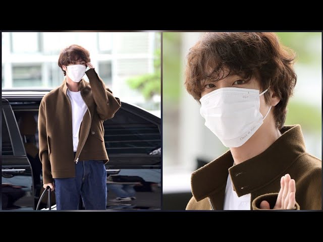 BTS JIN at Incheon Airport- DEPARTURE (2022) | JIN off to Los Angeles, USA class=