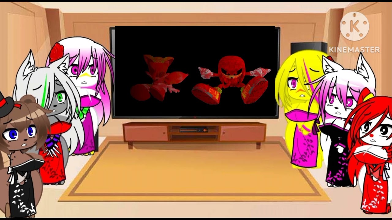 La animatronicos reaccionan el trailer del five nights at sonic's 2 REIMAGINED//@chrisdemon921  