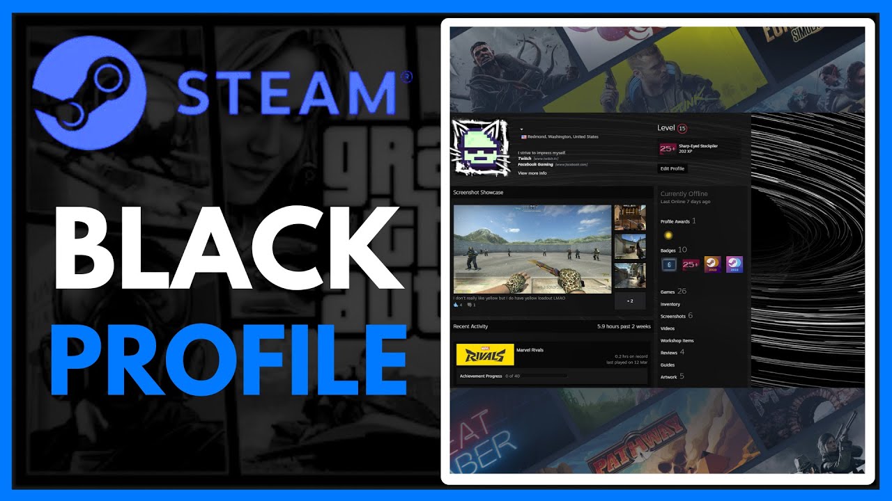 STEAM | Get Black Steam Profile (2025)