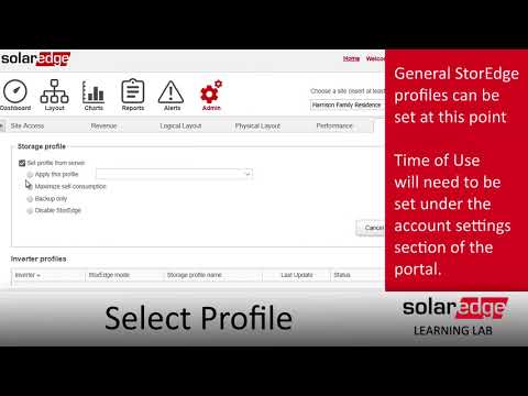 SolarEdge Tutorials: Setting StorEdge Battery Profile in the SolarEdge Monitoring Portal