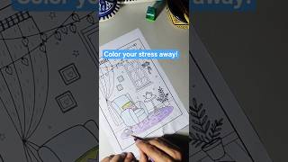 Relax & Color Your Stress Away 🎨 | Calming Coloring for Anxiety Relief #shorts