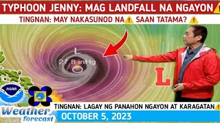 TYPHOON JENNY MAGLANDFALL NA: MAY NAKA KASUNOD NA⚠️TINGNAN⚠️WEATHER UPDATE TODAY OCTOBER 5, 2023