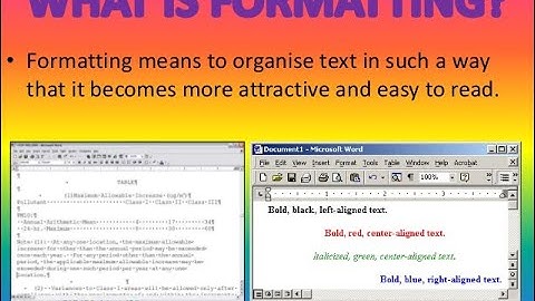 Std-4 Computer Ch-5 Formatting in MS Word 2010 Part-2