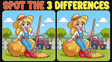 Brain Game Challenge Find 3 Differences! Your Mission: Locate Three Sneaky Changes in each Puzzle