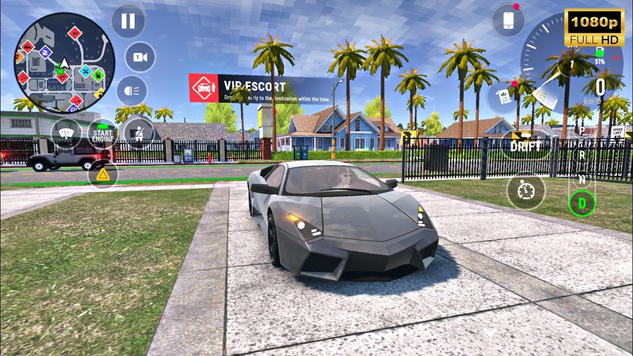 Lamborghini Reventón Gameplay in Car Parking Driving School 🔥 (1080p HD)