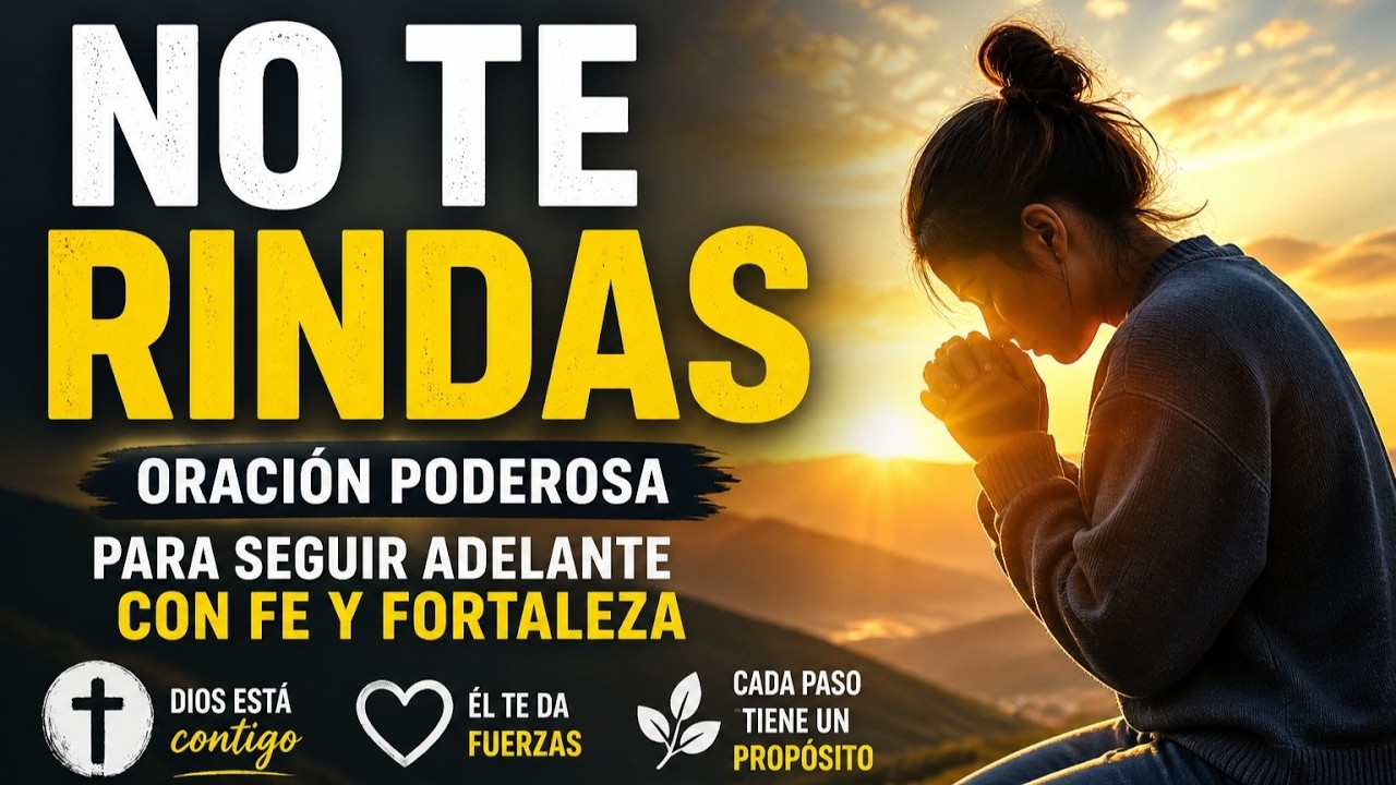 NO TE RINDAS 🙏 Oración Poderosa para Seguir Adelante con Fe y Fortaleza ...