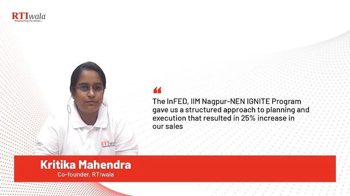InFED-NEN IGNITE Program is a must for every women entrepreneur | Kritika Mahendra