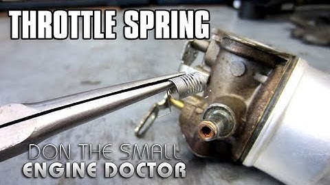 HOW-TO Replace A Carburetor Throttle Spring