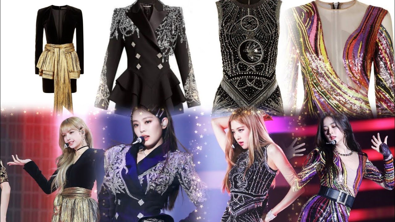 Black pink V's wear outfits 