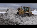 4K| CAT D6R LGP Pushing Snow