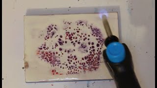 Creating Effects in Encaustic that resemble Acrylic Pour Painting