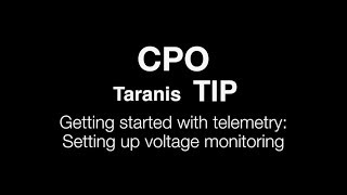 Basic FrSky Taranis Telemetry : A1 and A2 Voltage and Telemetry Screens