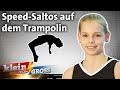 Annika vs. Profiturnerin: Wer schafft mehr SPEED-SALTOS auf dem TRAMPOLIN? | Klein gegen Groß