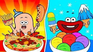 Hot vs Cold Food Challenge | Healthy Habits | Nursery Rhymes &amp; Kids Songs | Doctor Sophia