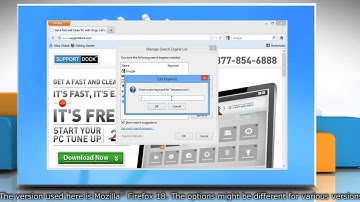 How to add keywords for search engines on Mozilla® Firefox in Windows® 8