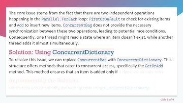 Solving Parallel ForEach Issues with ConcurrentBag in C#