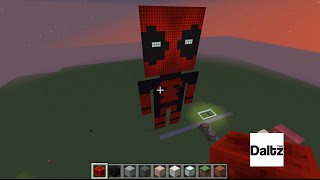 Minecraft Pixel Art - Deadpool Statue Part 1