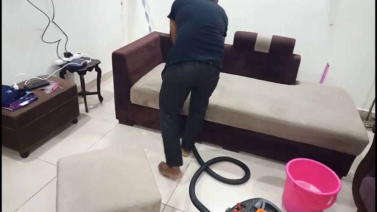 Cleaning Vacuum //sofa dry cleaning //Sofa dry clean at home YouTube