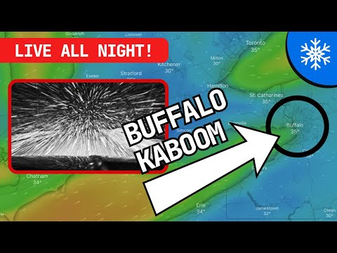 LIVE ALL NIGHT LAKE EFFECT SNOW EMERGENCY storm chase Buffalo, NY! Historic event