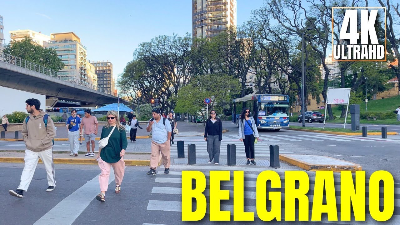 [4K] Belgrano City Walk | One of the Most Beautiful Areas of Buenos Aires, Argentina