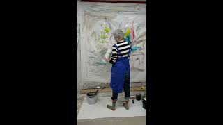 - Demonstration of artist Marie Manon Abstract Painter