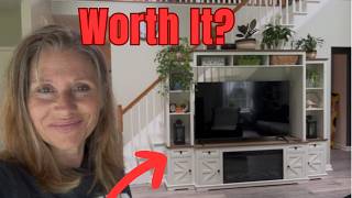 Big TV AMERLIFE 98in Entertainment Center with Electric Fireplace (With or Without Heat!)