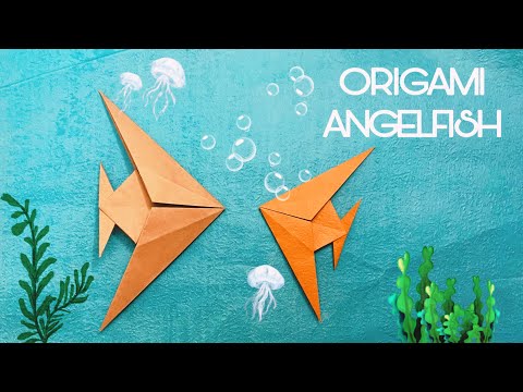 Origami AngelFish - Paper Fish Craft - Origami Easy