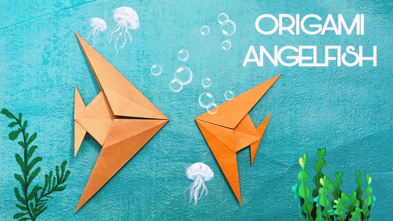Origami AngelFish Paper Fish Craft Origami Easy YouTube