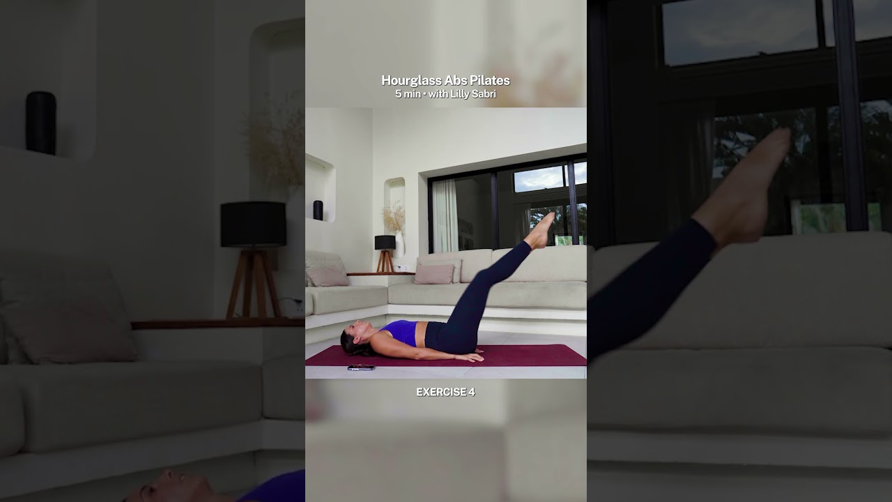 Try this 5 min Pilates flow for a tighter waist ✨🔥 #hourglassworkout #pilates #workout