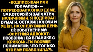 видео: «Он подписал договор, который она заставила. А потом его адвокат позвонил — в полном бешенстве». картинка: «Он подписал договор, который она заставила. А потом его адвокат позвонил — в полном бешенстве».