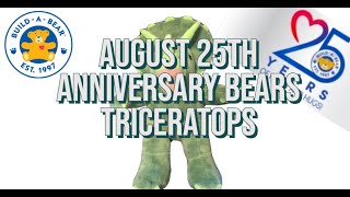 Build a Bear News - August 25th Anniversary Bears Triceratops